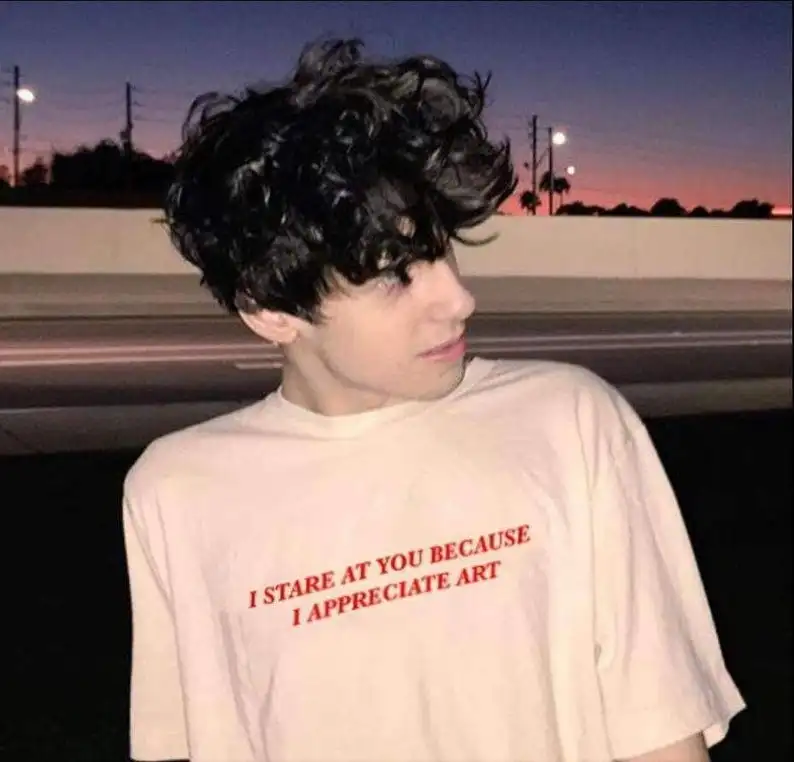 Футболка с надписью Stay True I Look At You надпись Я люблю искусство модные хлопковые