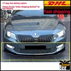 Аксессуары для Skoda SuperB 2016 2017 2018 2019, губа переднего бампера автомобиля Super B, 3 шт., черный диффузор, комплект кузова, спойлер