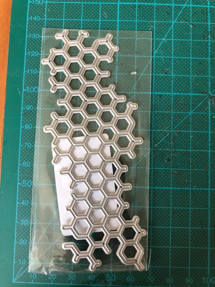 Металлический трафарет с рамкой в виде сот для скрапбукинга фотоальбома