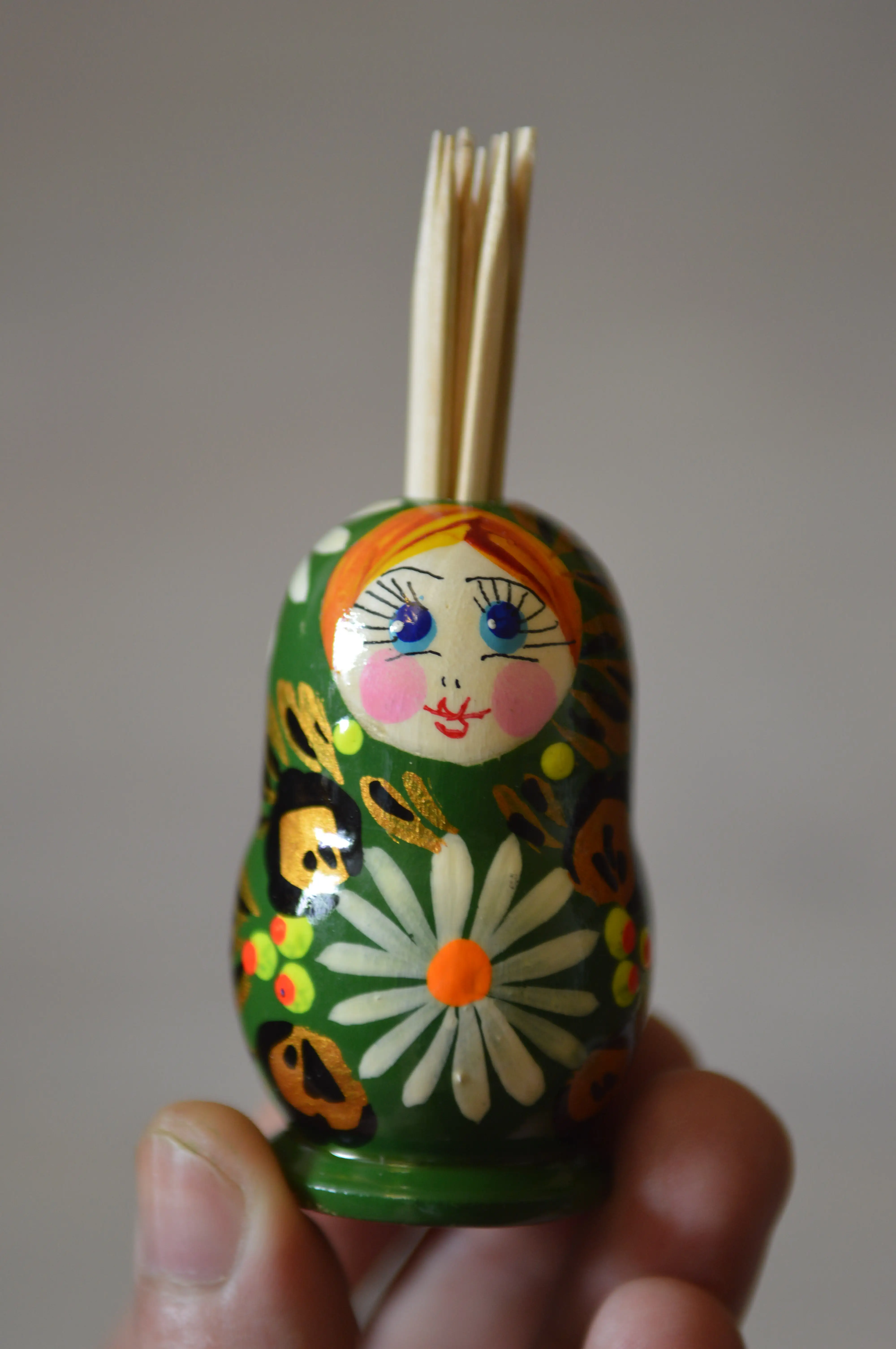 Matryoshka-case for Toothpicks Handmade Gift Russian Souvenir Made in Russia |