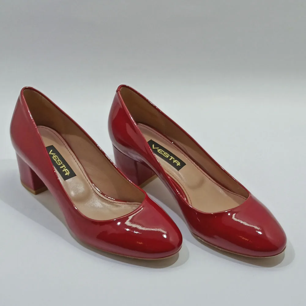 

Весенне-осенняя женская обувь Простые Стильные высокое качество Лакированная кожа на удобном квадратном среднем каблуке; Балетки; Удобная ...