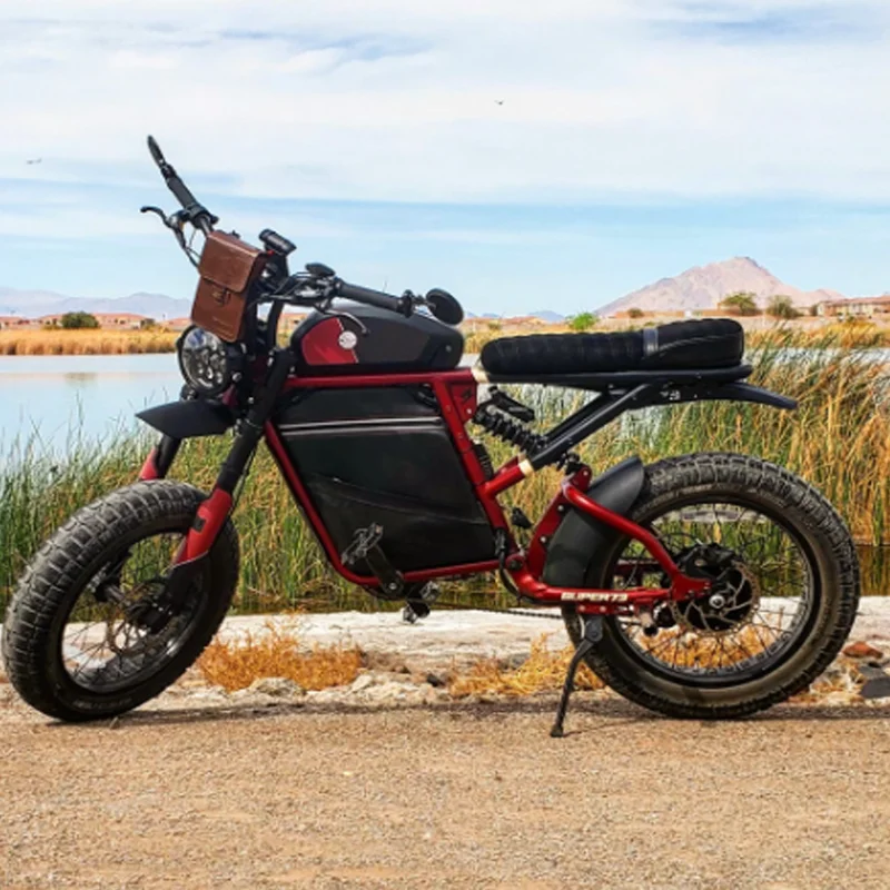 Высокое качество фара для электровелосипеда в Cafe Racer Стиль сиденье супер 73