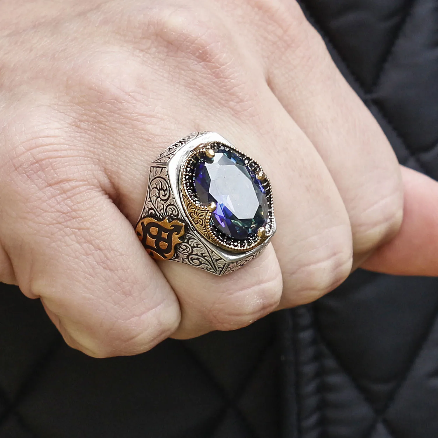 

Аля серия-паяный пластинчатый теплообменник Танзанит камень Специальный дизайн модное серебряное кольцо турецкий Премиум качество ручной...