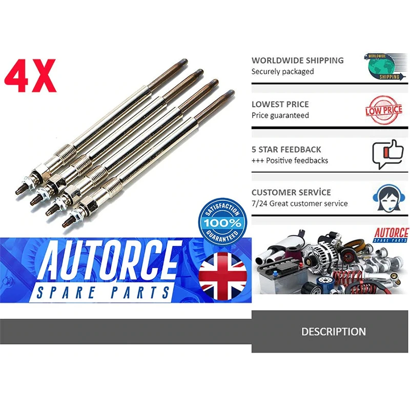 Патроны нагревателя AUTORCE 4X для NISSAN Qashqai / + 2 NOTE MICRA ALMERA 1 5 DCI 8200421091 8200434855 8200464077 |