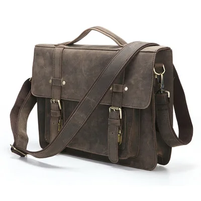 

Men's Personality Saddle Leather Handbags Luxury Small Cross Body Shoulder Bag Male Leisure Designer New Fashion Bags 2021