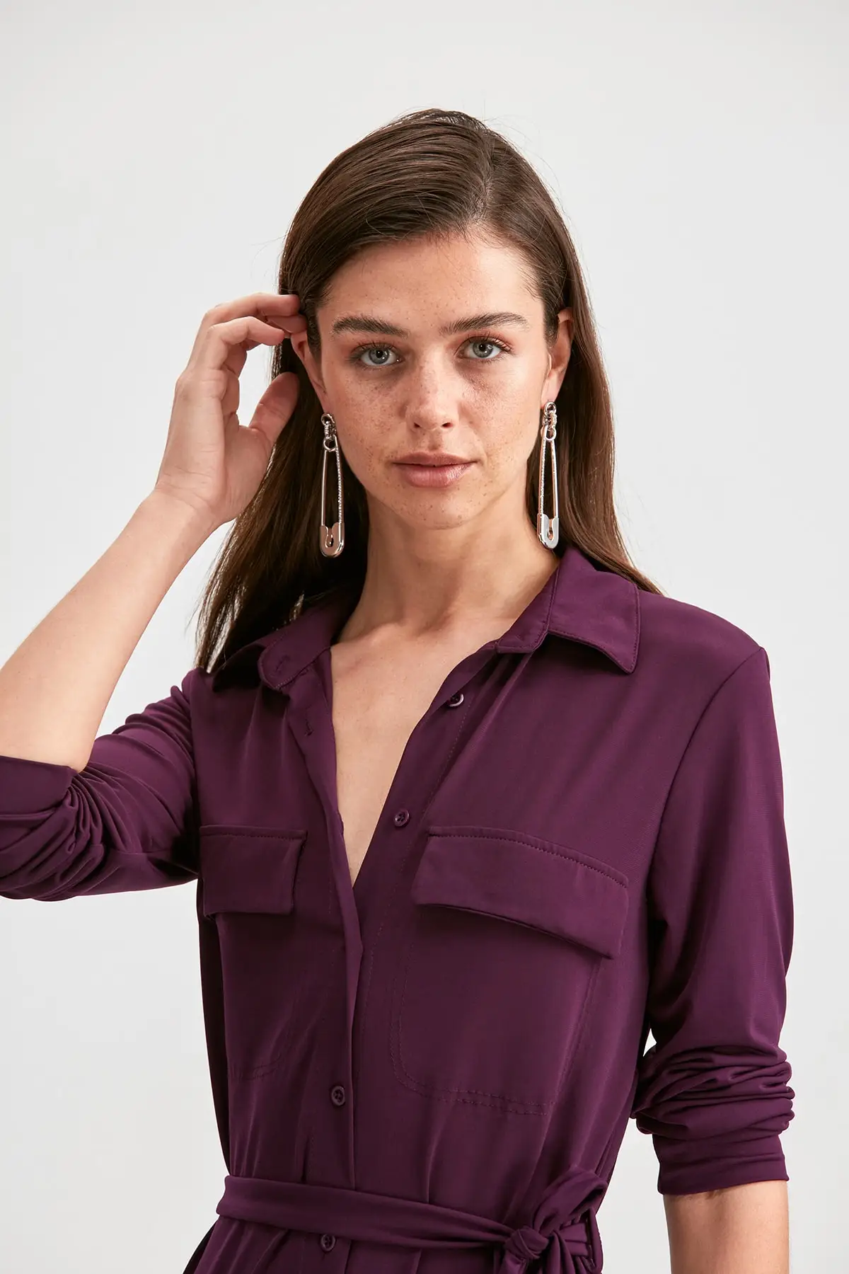 Trendyol трикотажное платье миди с поясом TWOAW20EL1193|Женские платья| |