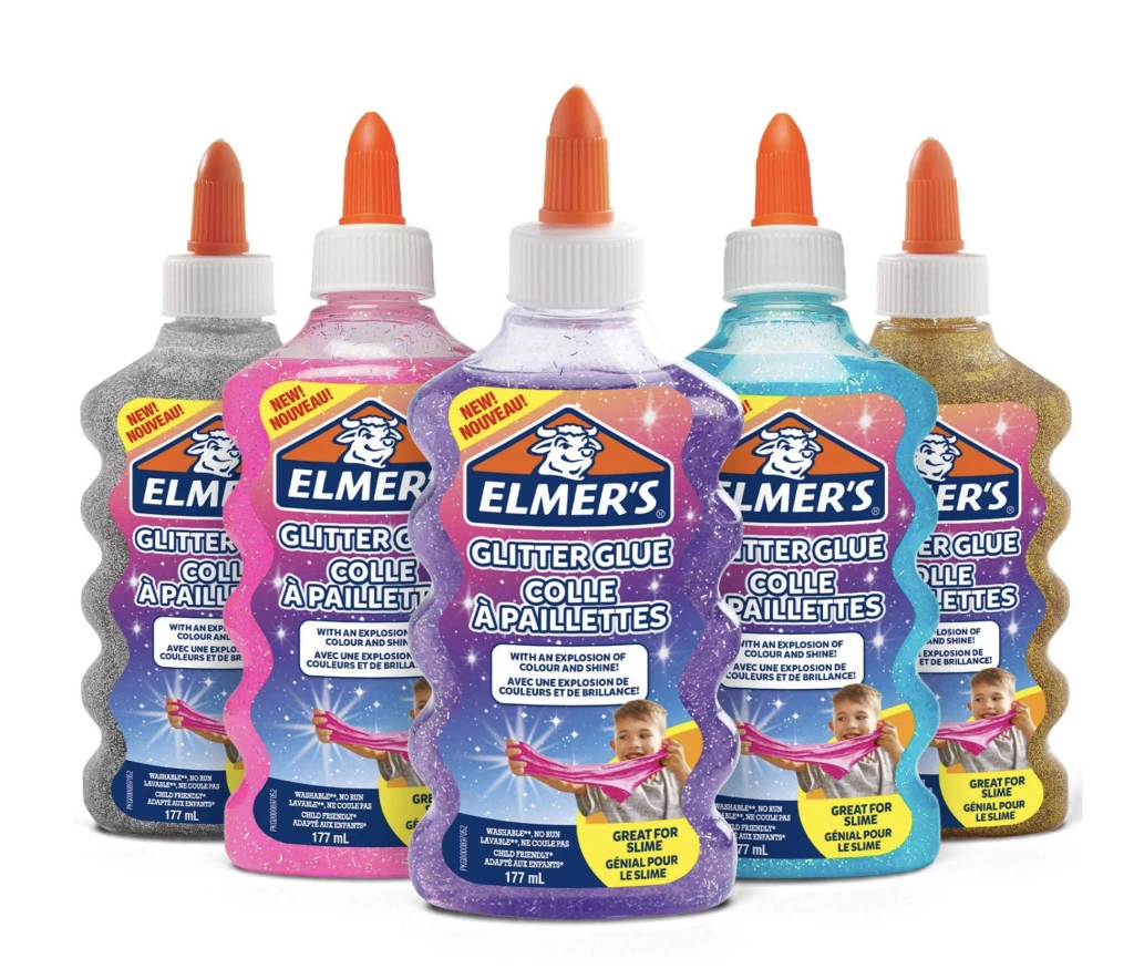 Клей для слаймов Elmers цветной с блестками 177 мл.|Пластилин| |