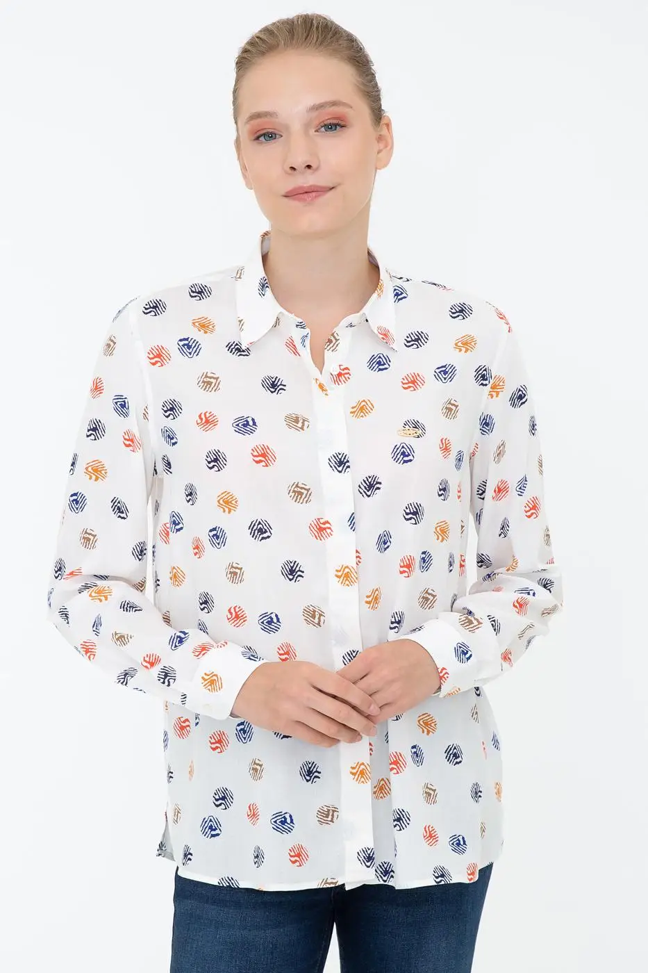 

Us. Polo Assn. Casual Long Sleeve Comfort fit Shirt Women Viscose Blouse Streetwear New Collection