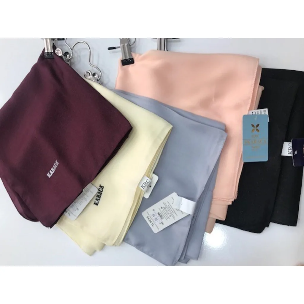 Карака сплошной цвет шарф и порошок черный серый кремовый шарф|Мусульманская