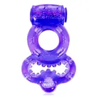 Фиолетовое эрекционное виброкольцо с шипами, Bior toys, насадка на член мужское интимное игрушка для взрослых