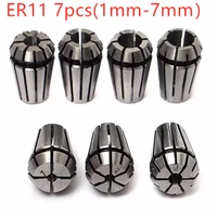 7pcsset er11 1234567mm accuracy within 0 015mm collet chuck shaft lathe tools spindle for cnc engraving milling lathe