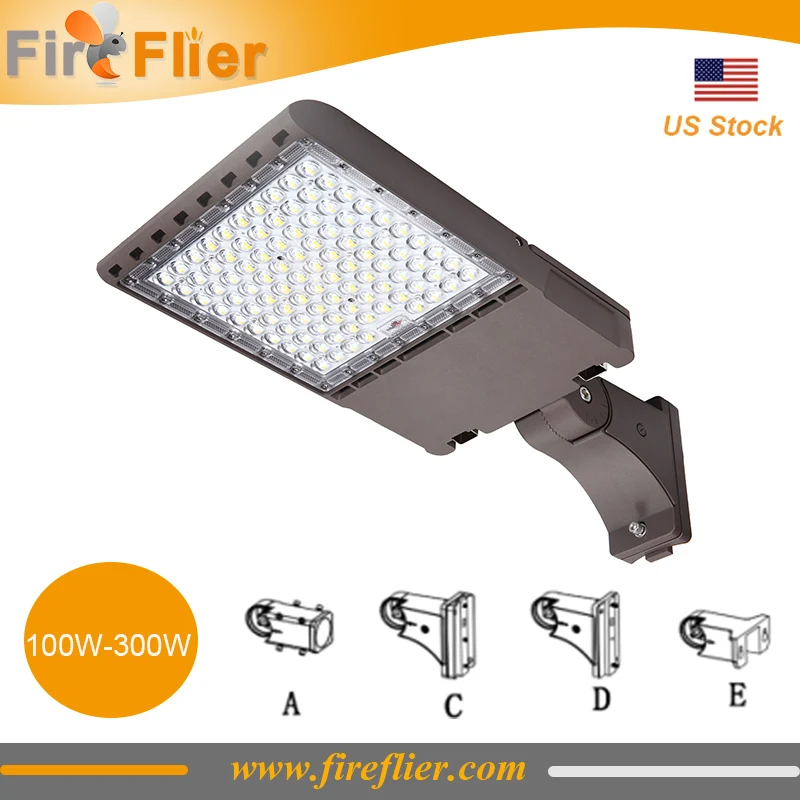 

5pcs USA Stock 200w Street Luminaire 100w Led Shoebox Light 150w Parking Lot Retrofit Led 300w IP65 Area Security Lamps 5000k