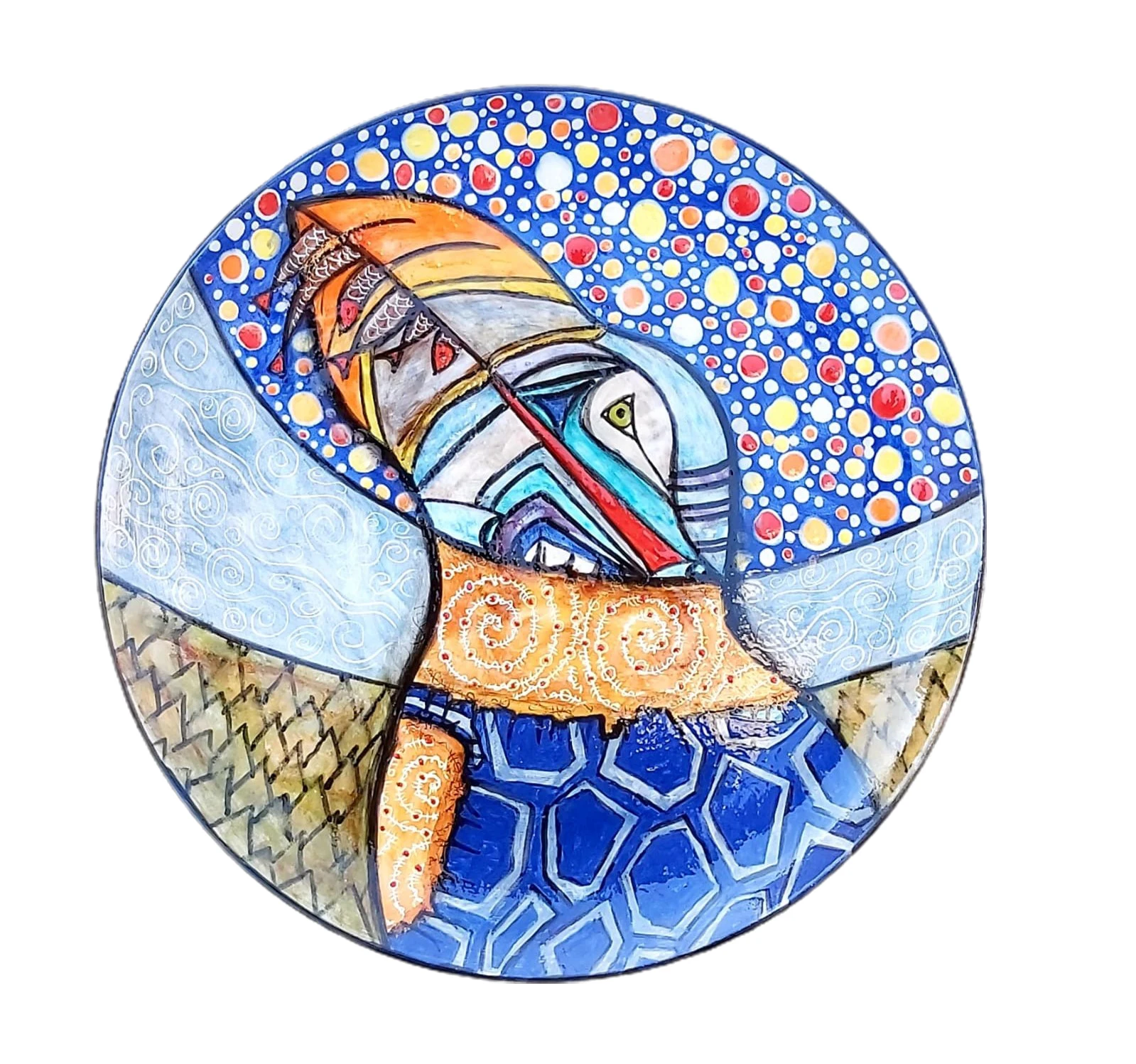 

Finecraft Handmade 100% Original and Original Design Ceramic, Tile Decorative Plate and Box Es-659