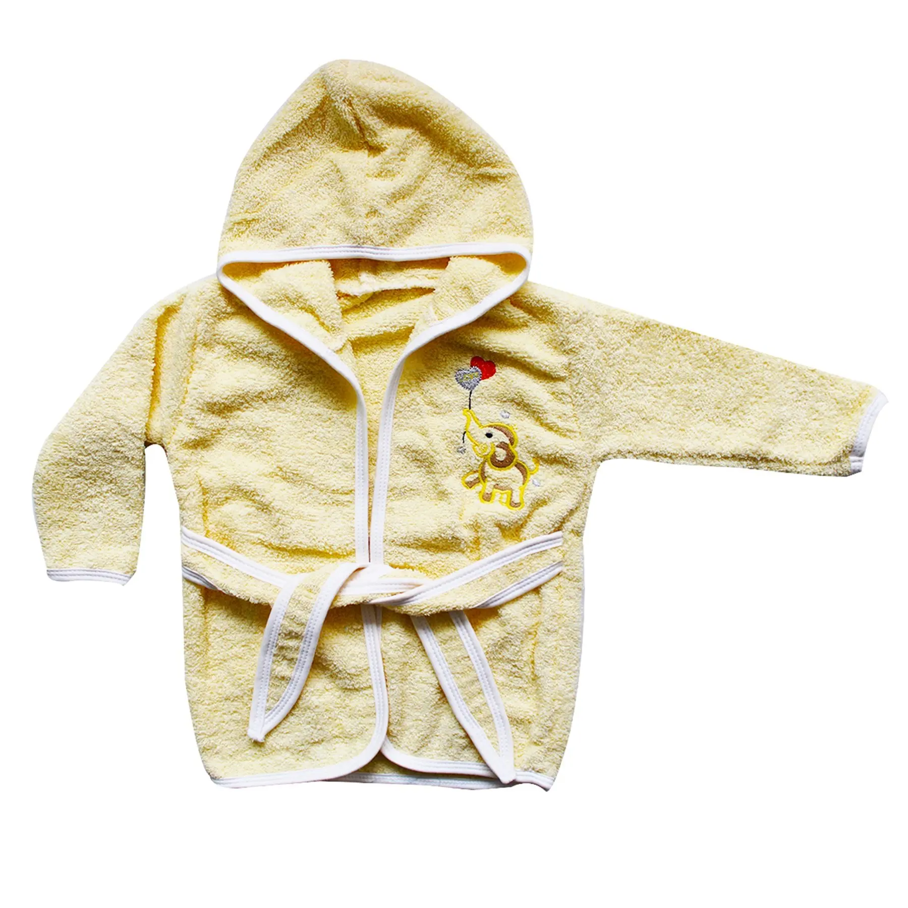 

Heart Elephant Embroidered Yellow Robe
