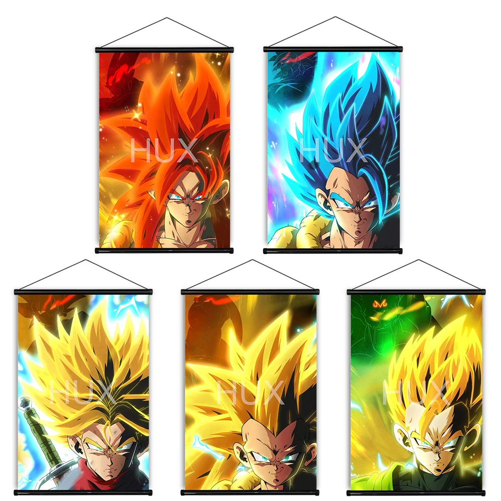 

Japane Anime Dragon Ball Z Super Saiyan Wall Decor Scroll Pictures Prints Posters Modern Mural Canvas Painting Child BedroomGift