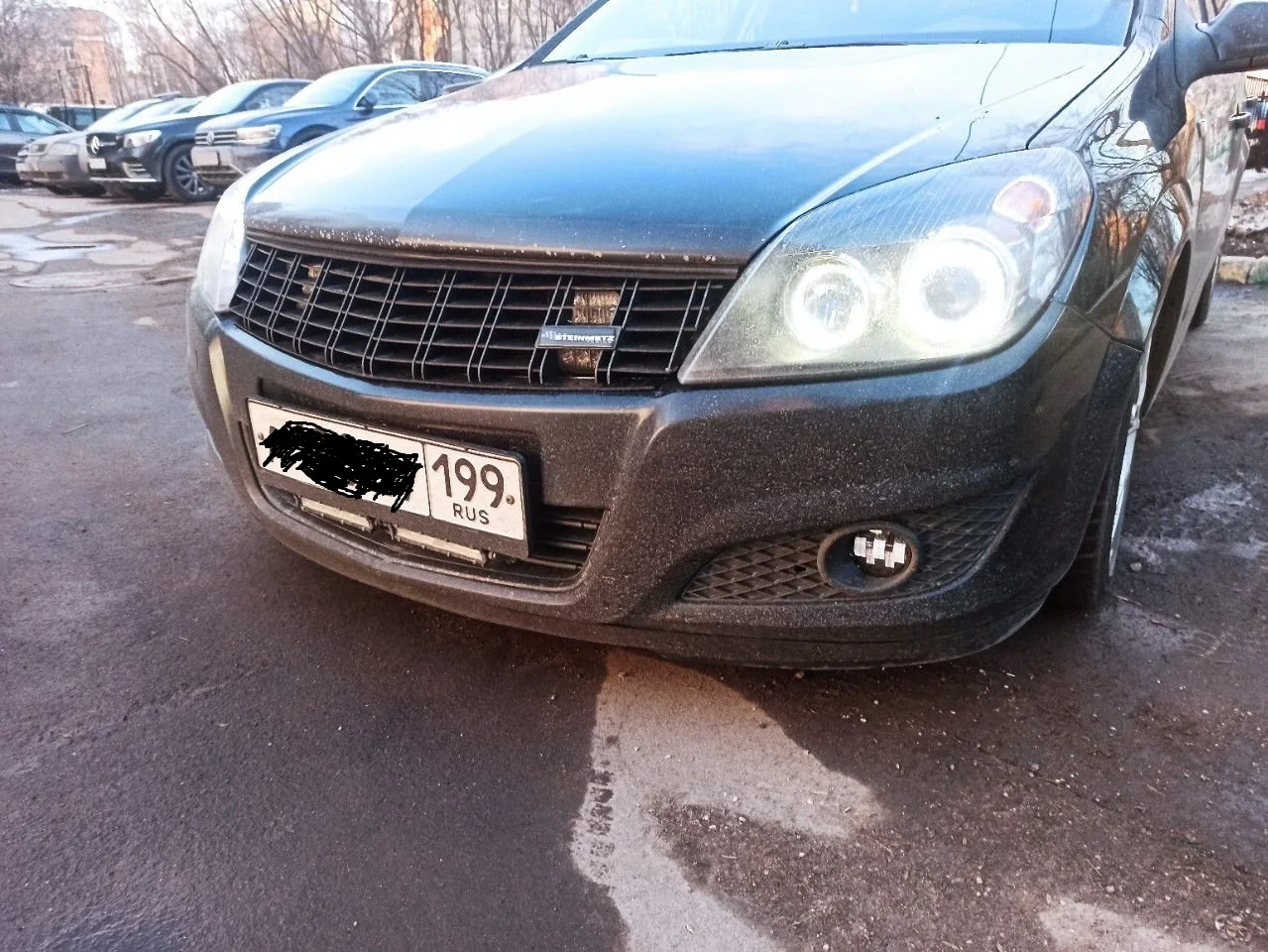 Противотуманные фары Lada Vesta Ford Renault Logan Mitsubishi Suzuki светодиодные металлические с