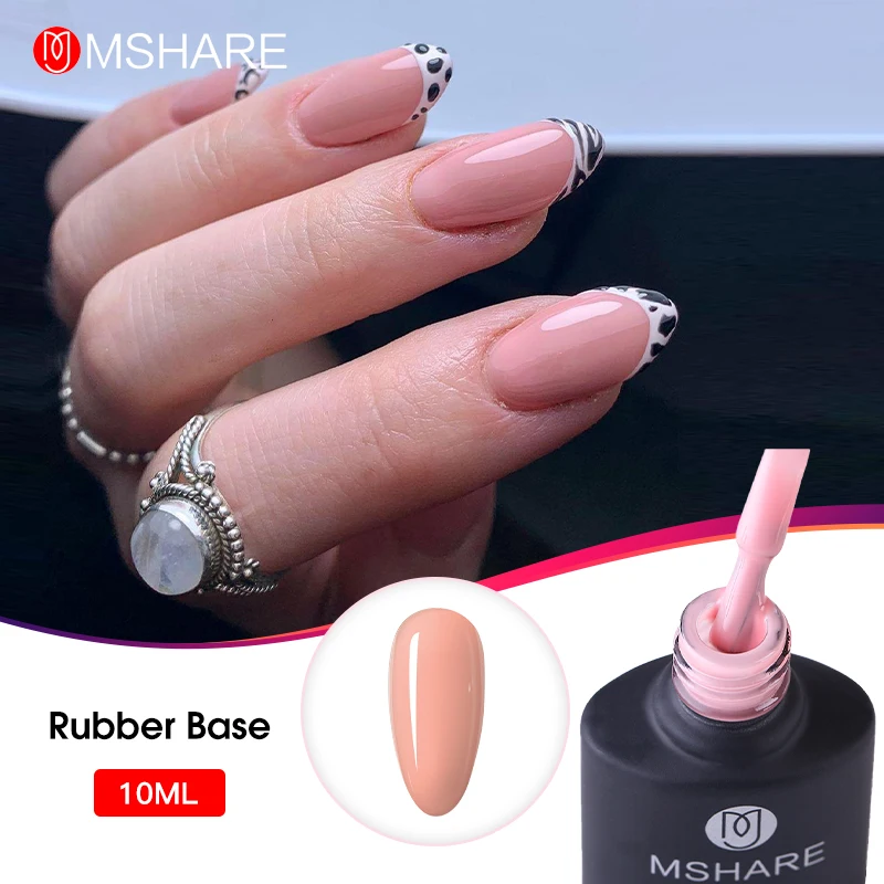 Блестящий молочный белый Камуфляжный резиновый базовый гель для маникюра MSHARE
