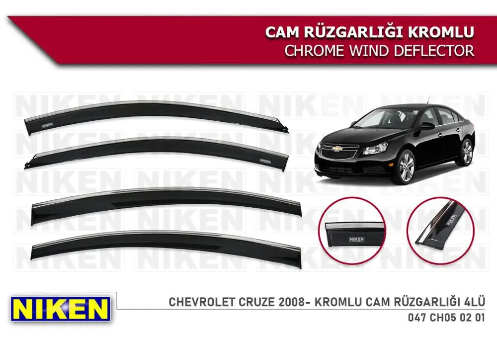 

For Chevrolet Cruze Wind Deflector Chrome Rain Window Visor 2008 2009 2010 2011 2012 2013 2014 2015 2016 2017 2018 2019 2020