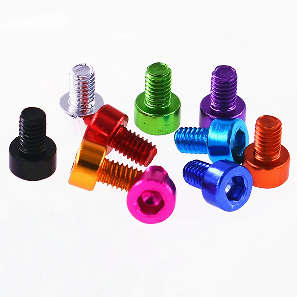 

3Pcs M3*6/8/10/12/14/16/18/20/25/30mm Colourful Anodized Aluminum Hex Socket Cap Head Screws Machine Screw