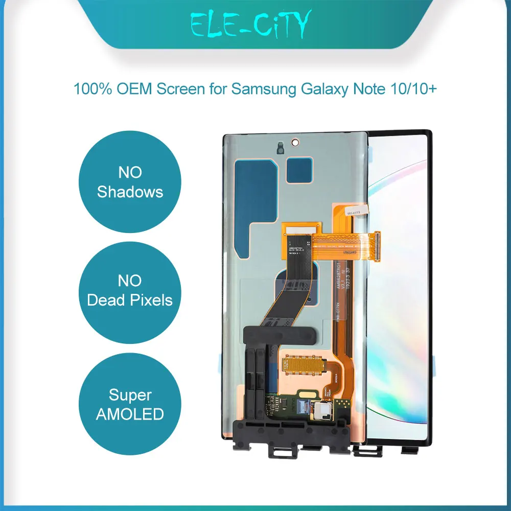 

OEM For SAMSUNG Galaxy Note-10 10Plus Super AMOLED OLED Display LCD Touch Screen Display Digitizer Assembly Replacement New OEM