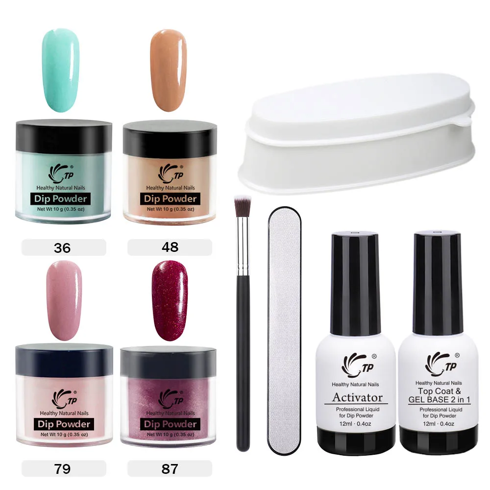 Погружной порошок для ногтей матовый светящийся блестящий в комплекте погружной