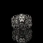 Мужское кольцо из стерлингового серебра 925 пробы, мужские подарочные аксессуары с опущенной моделью и головой льва, ювелирные изделия ручной работы, Сделано в Турции, модный особый дизайн