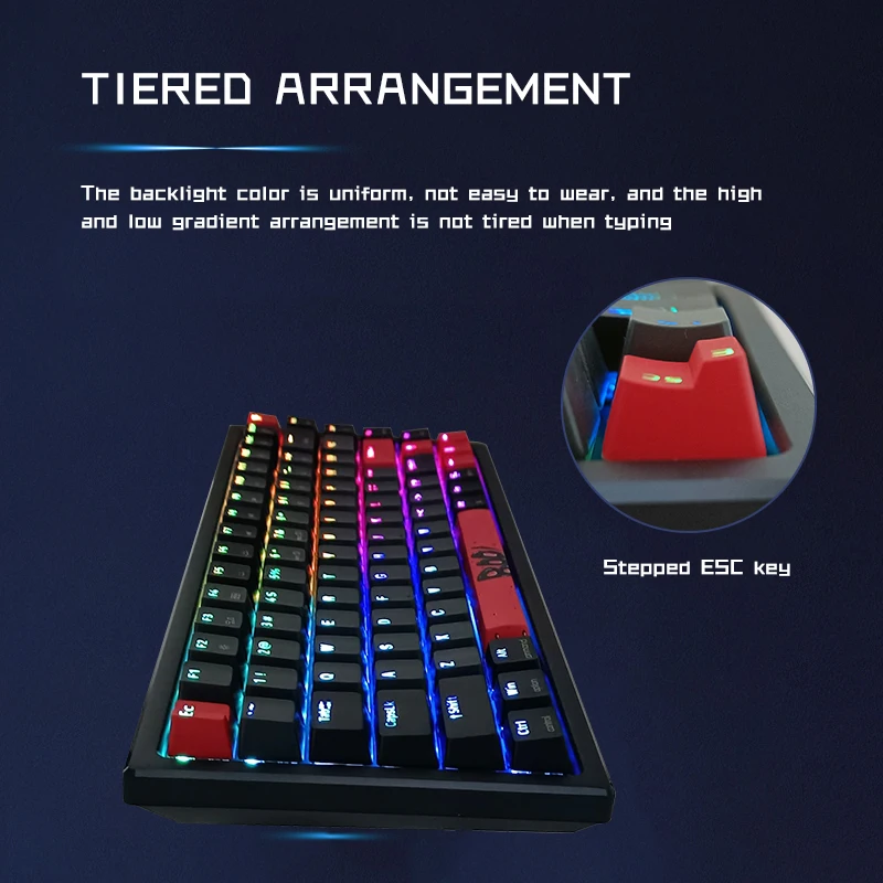 Механическая клавиатура Skyloong Gateron игровые аксессуары с красным и желтым
