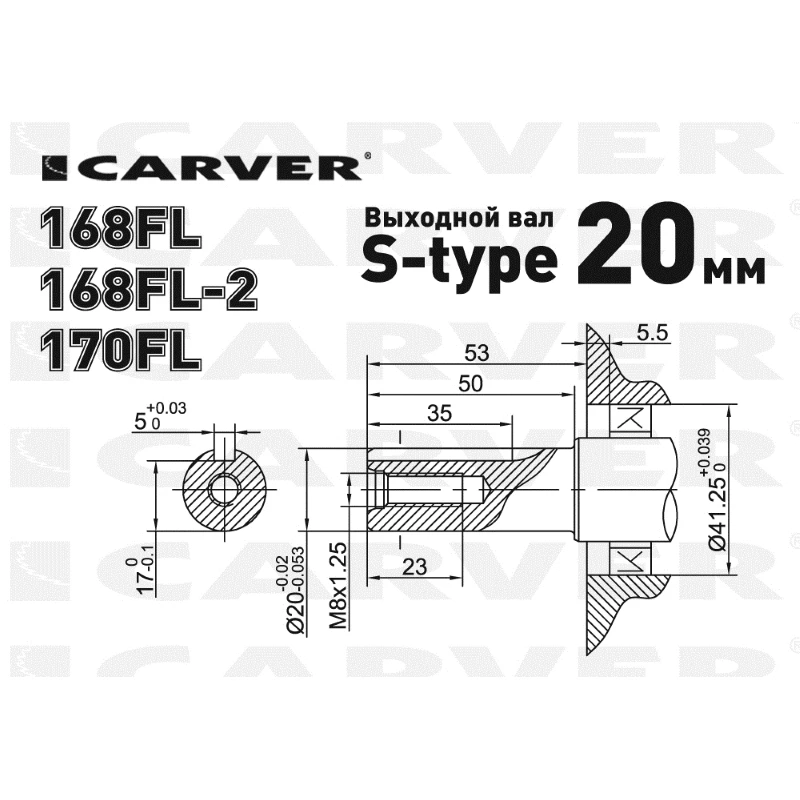 Двигатель CARVER 168FL (бензиновый) | Инструменты
