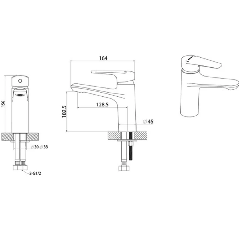 Смеситель для раковины Bravat Arden F1351385CP RUS|Смесители ванны| |