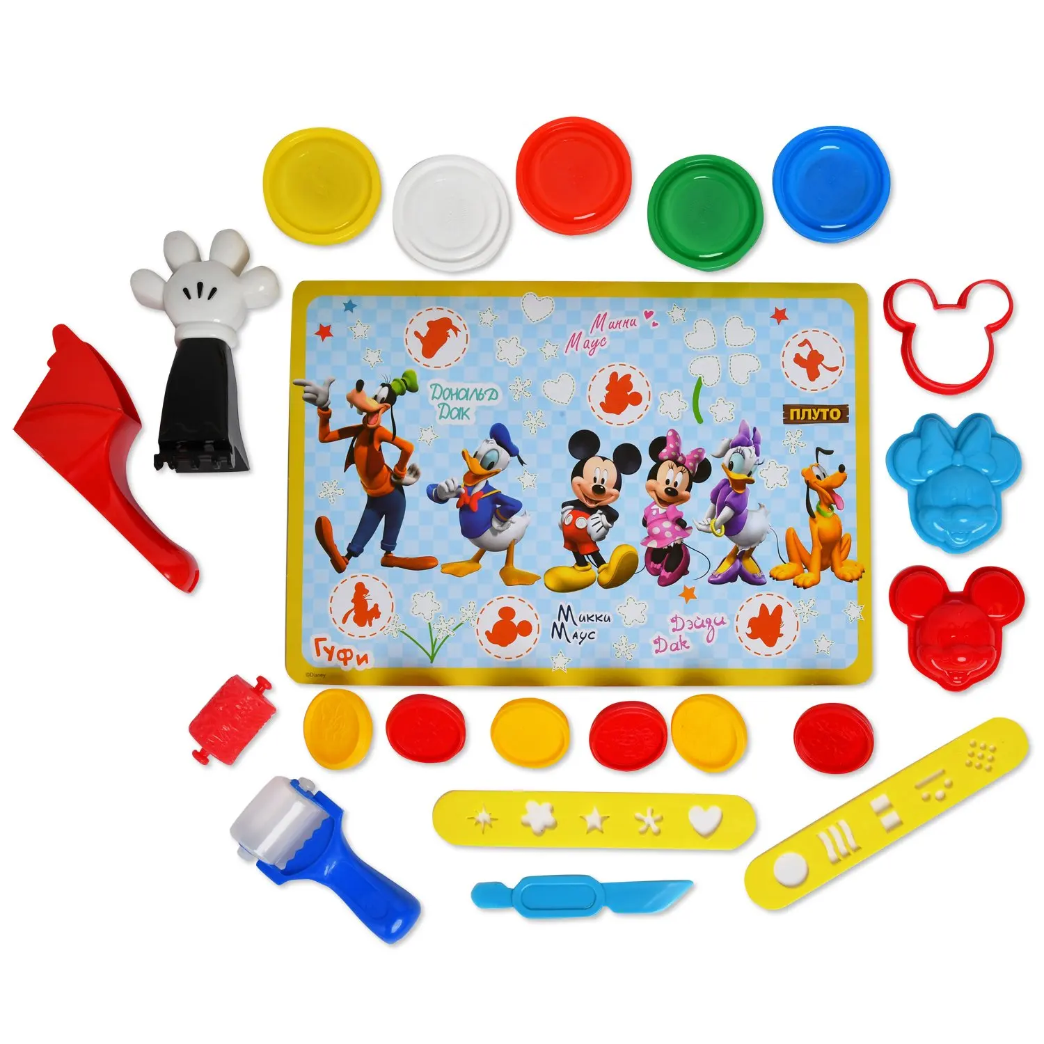 Набор для лепки Disney Клуб Микки Мауса 3D галерея (масса 5 цв.аксесс.)|Пластилин| |