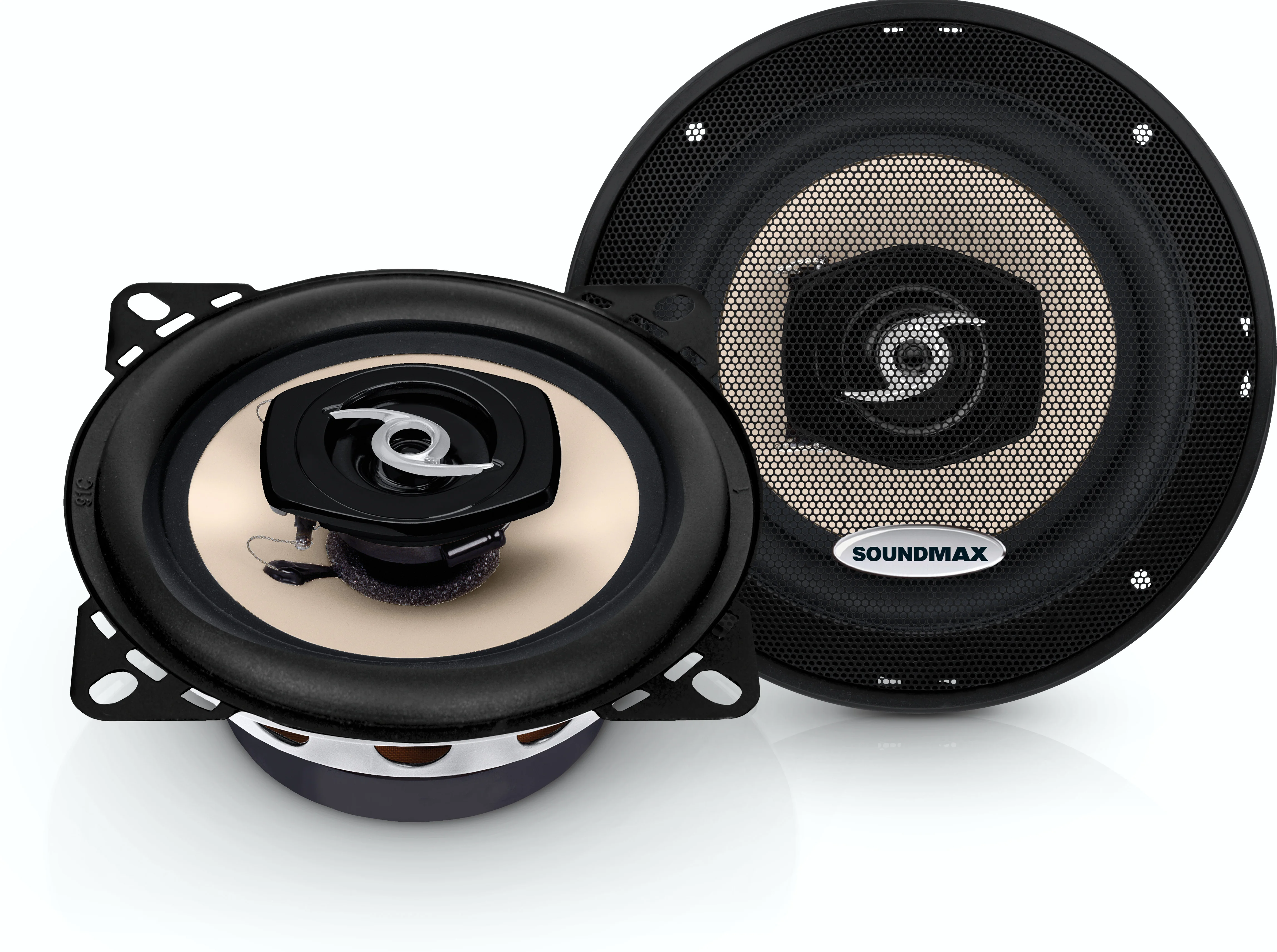 Колонки автомобильные динамики в машину Soundmax CSA402 10 см полос - 2 шт 50 Вт 80 Гц 20