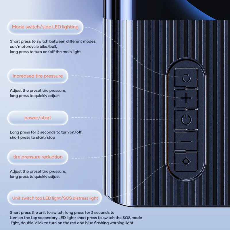 LICHEERS 6000 мАч аккумулятор большой емкости беспроводной воздушный насос для