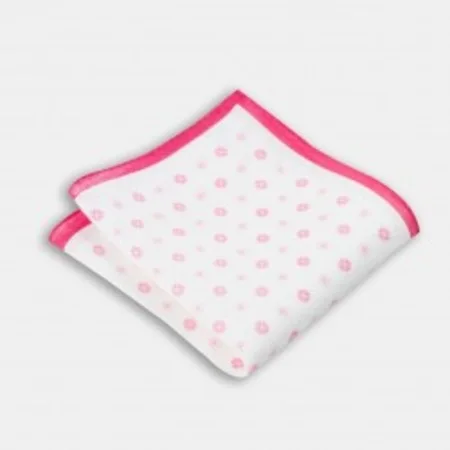 

Pink flower pattern linen handkerchief 67827553