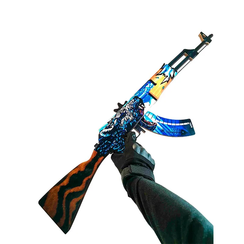 Toy Weapon Geekroom wooden machine gun ak 47 children's automatic rifle resinkostrel akr CS GO Polar bear a toy for boys gift arma |