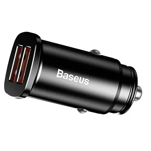 Автомобильное зарядное устройство Baseus Circular Plastic A+A 30W Dual QC3.0 Quick Car Charger Black (CCALL-YD01) |