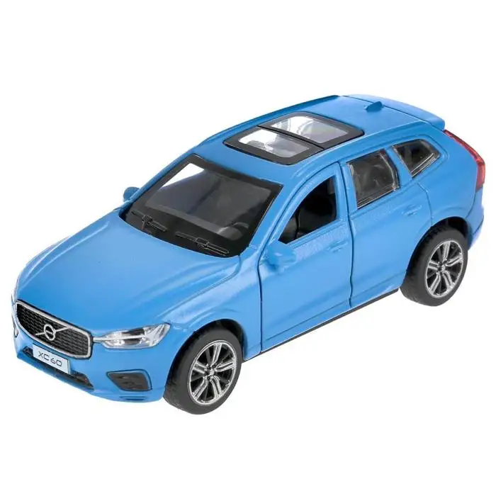 Машина металлическая Volvo XC60 r design 12 см двери багаж цвет матовый синий| |