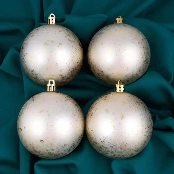 Набор шаров пластик d-8 см 4 шт 'Голди' (комплект из шт) |