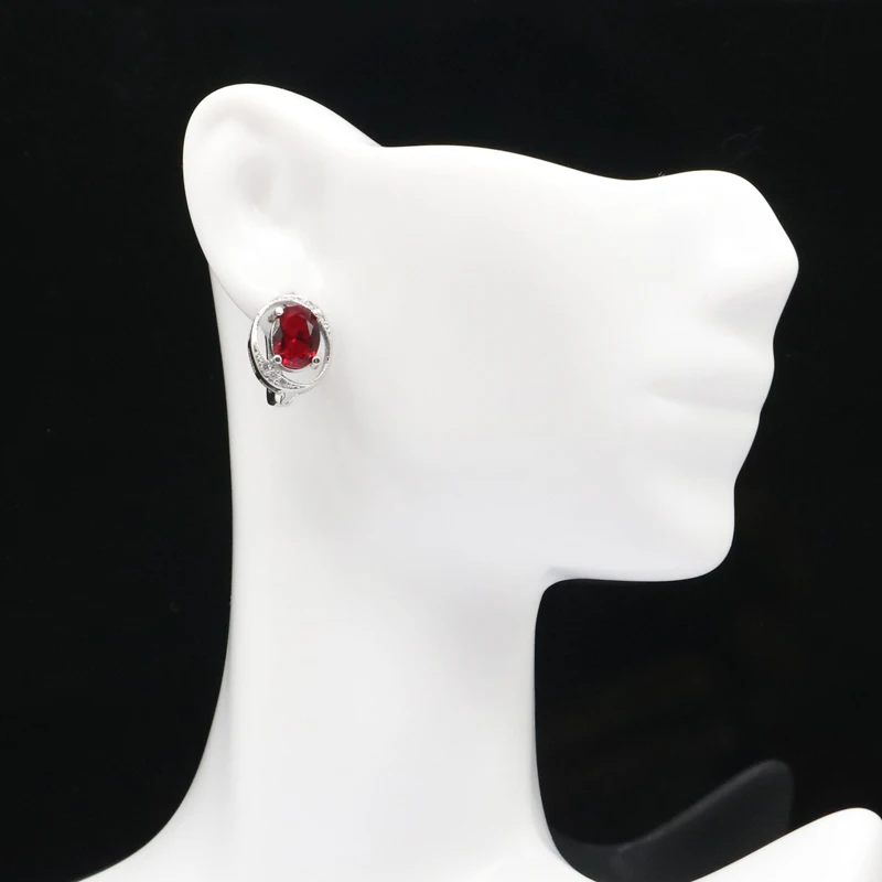 13x11 мм Красивые создан красный кровяной рубиновый CZ для сестры одежда на каждый