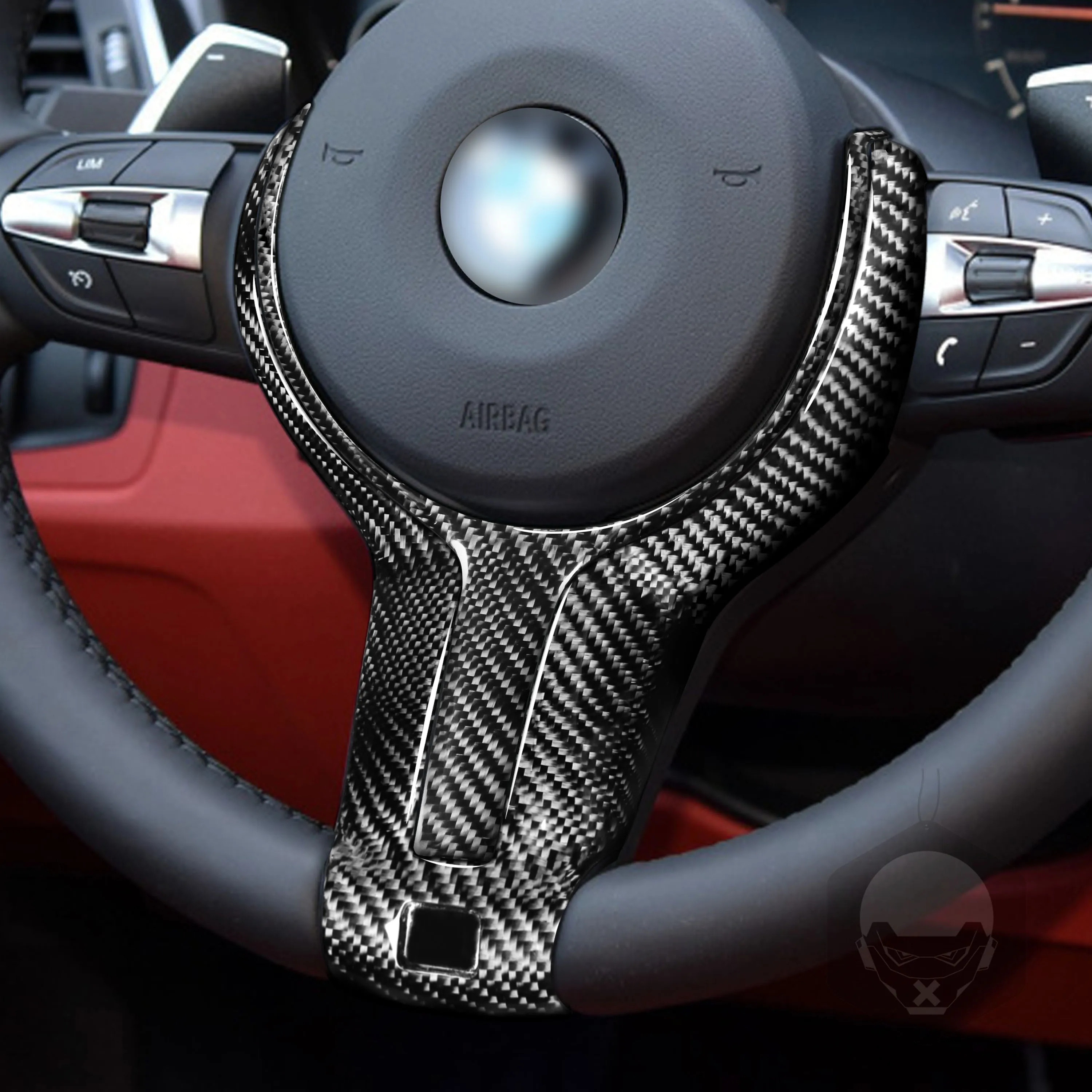 Купить Сменная накладка на руль из углеродного волокна для BMW F20, F22, F30, F31, F32, F33, F36, F10, F06, F12, F13, F15, F16