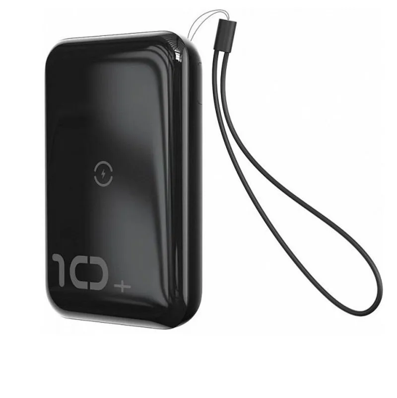 Внешний аккумулятор с беспроводной зарядкой для Baseus 10000мАч поддержка быстрой