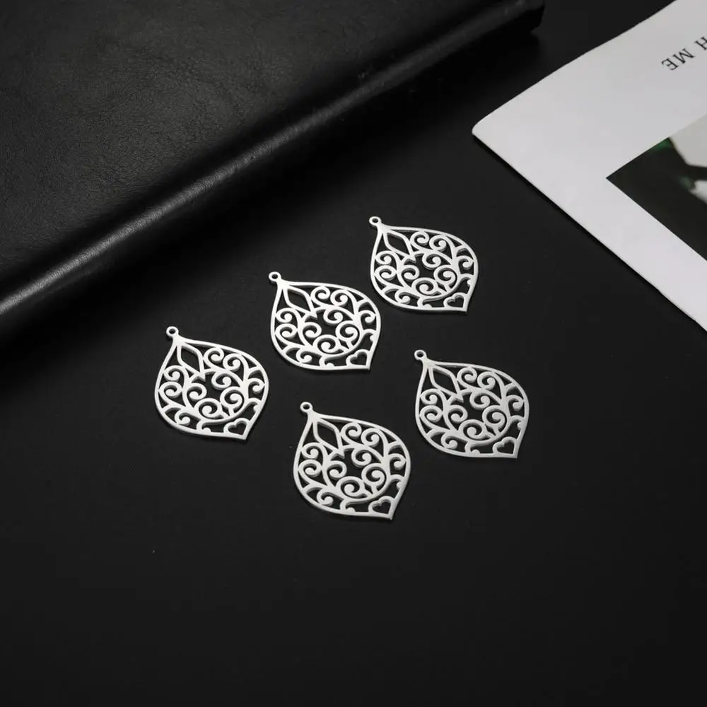 

Likgreat 10 pieces Fashion Charms Stainless Steel Silver Color for Jewelry Making Geometric Pendant DIY Wholesale Encanto Gift