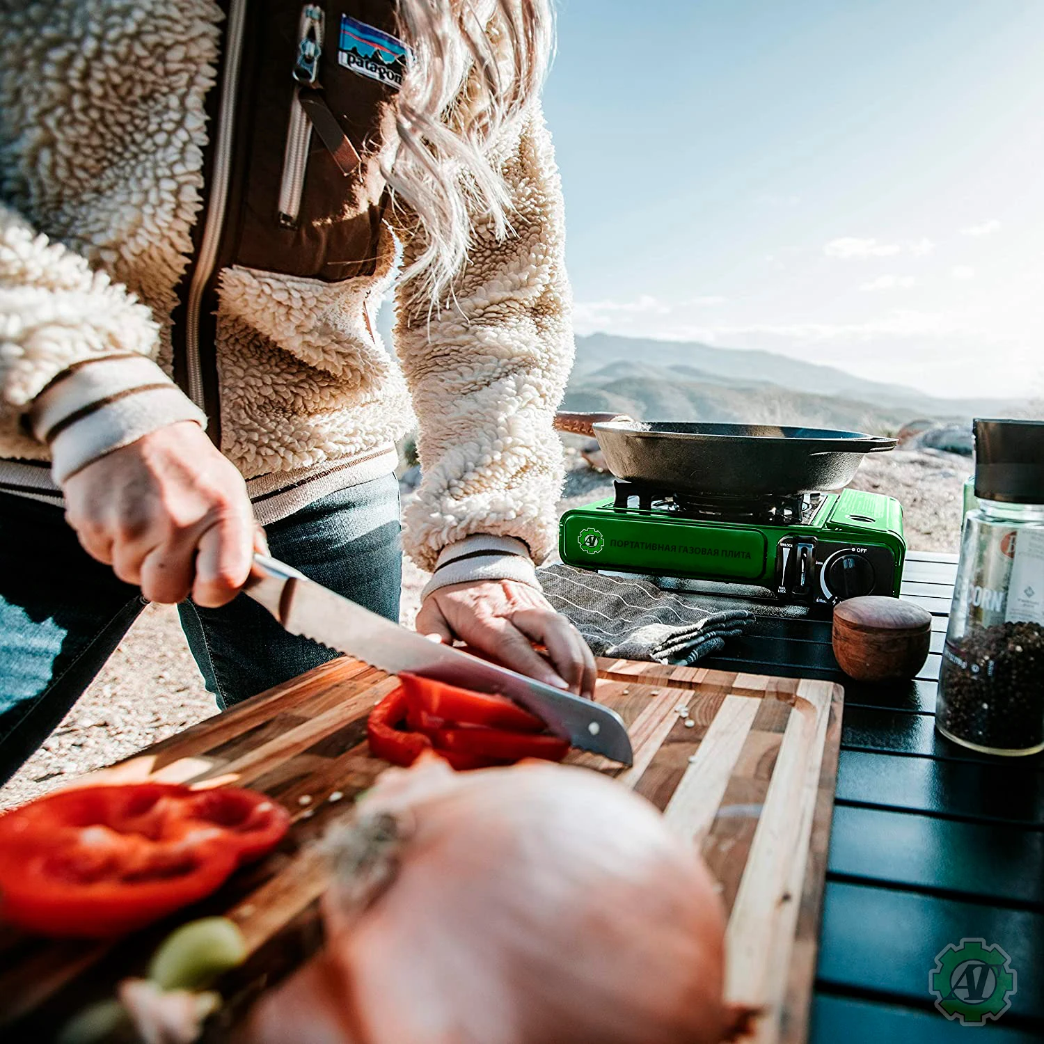 Газовая плита походная / горелка Плитка газовая Кемпинг Горелка туристическая |