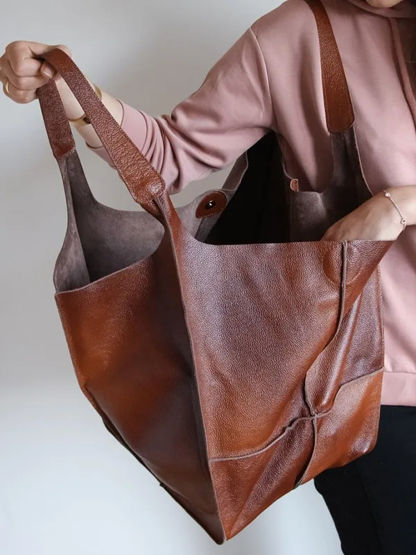 

Europe and America 2021 new women's bag soft leather large capacity single shoulder bag tote bag women's bag