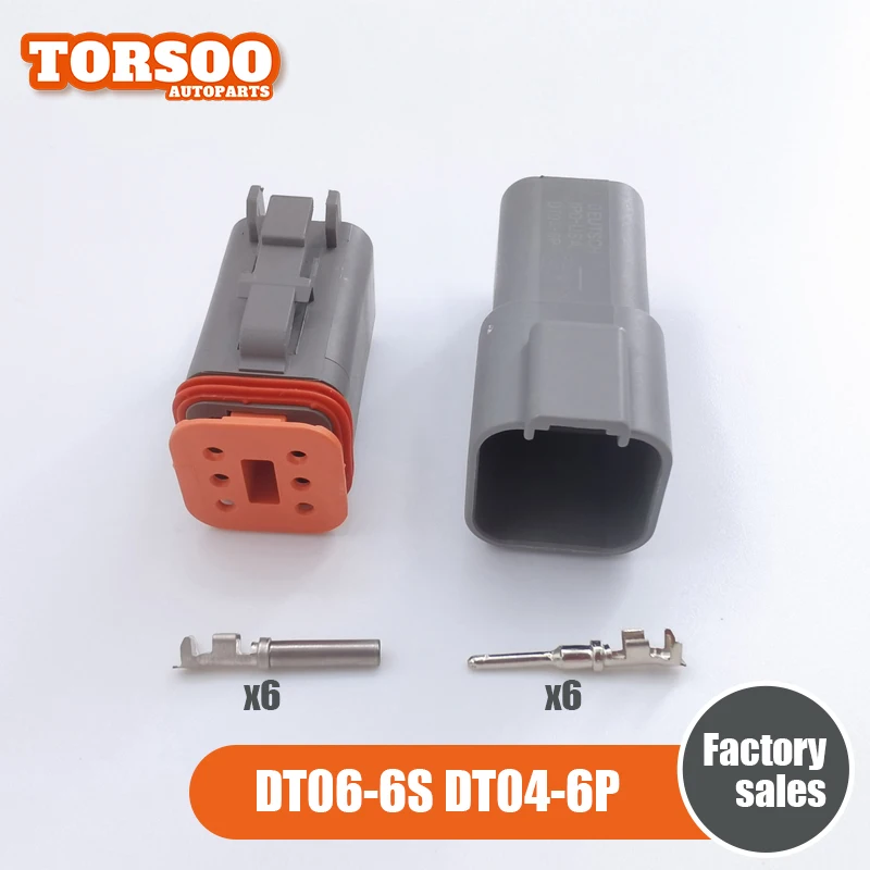 1 Set 6 Way Deutsch DT Headlight Lamp Connector DT06-6S DT04-6P W6S W6P | Connectors
