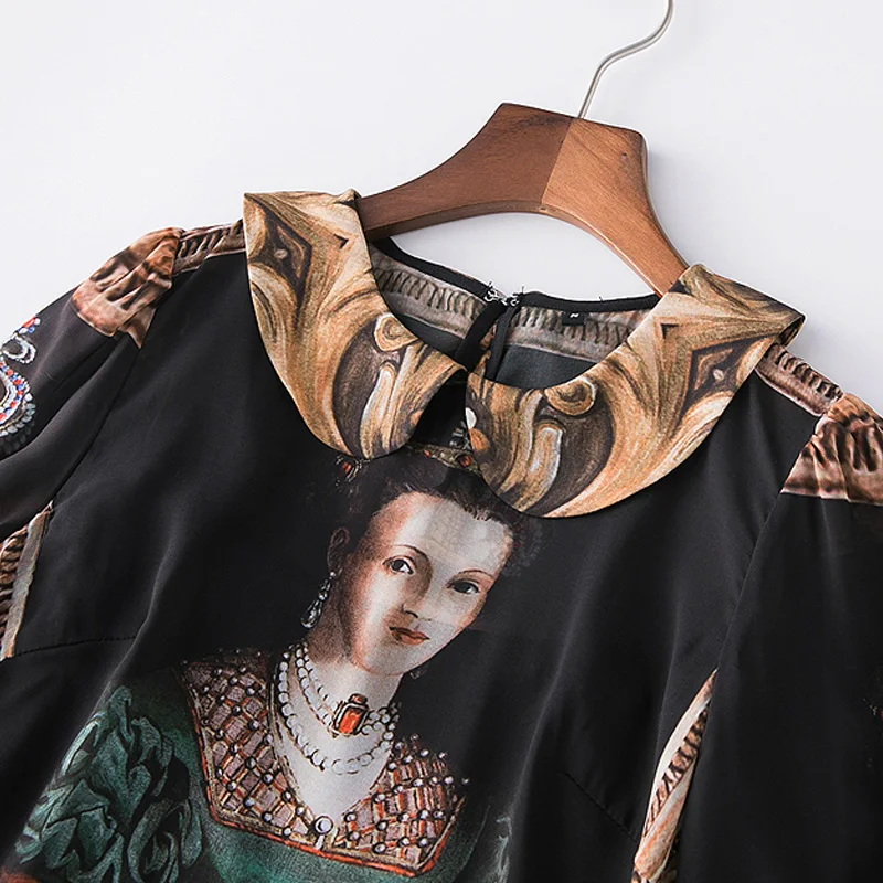 2020 Весна Лето Высокая мода платье Подиум вечерние Женское королева печать женское модное Новогоднее