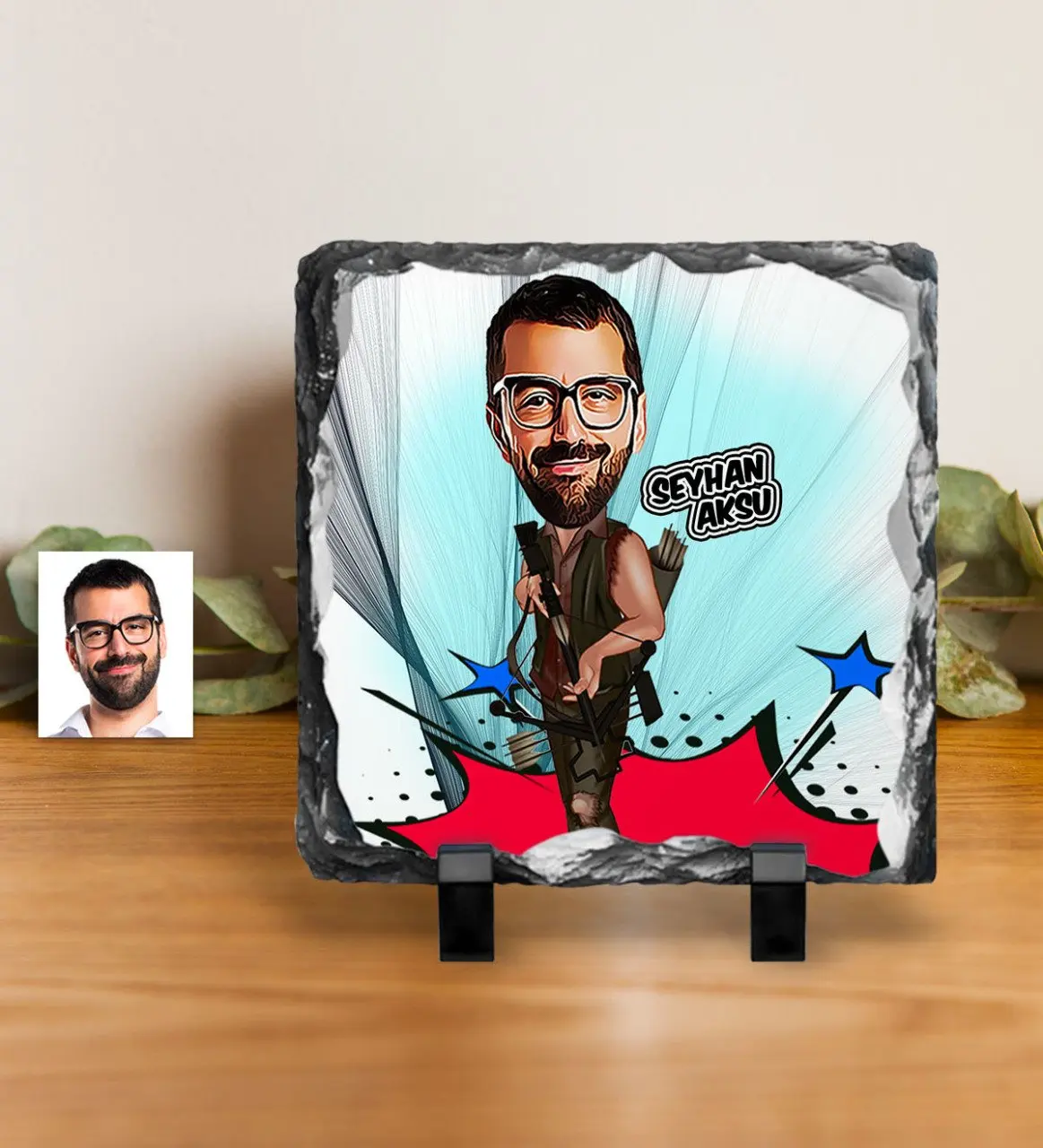 

Персональный мистер лучник карикатура Декоративного Натурального Камня
