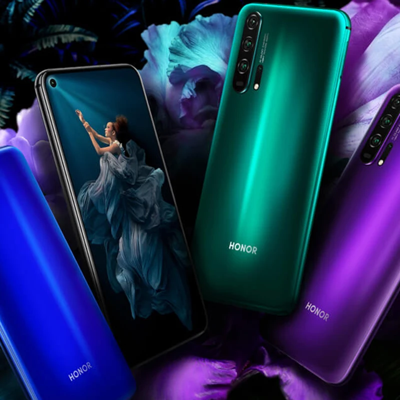 Honor 20 NFC мобильный телефон Kirin 980 Восьмиядерный 6 26 'ཬmp четыре камеры экран 3750