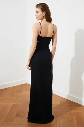 

Low-cut Detailed Evening Dress Female Evening Dress Evening Dress 2021 Summer Gown Summer Collection
