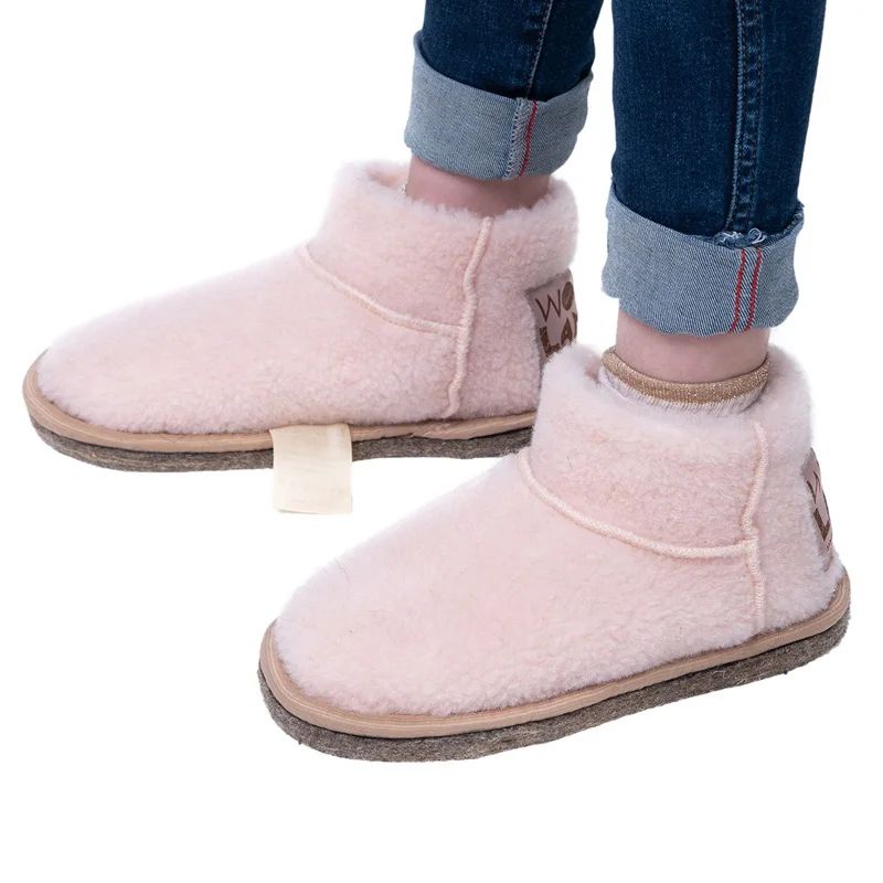 Угги детские из овечьей шерсти WOOLLAMB угги цвет Пудра сапожки чуньки чуни | Детская