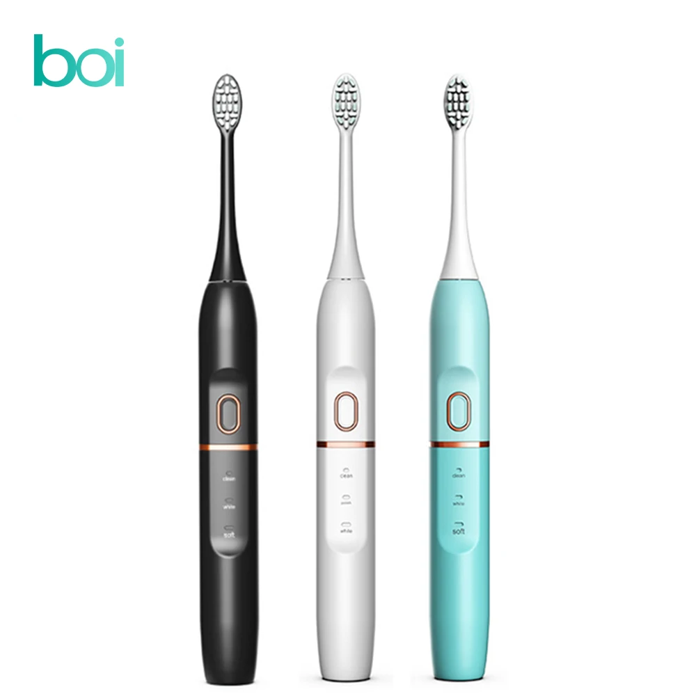 

[Boi] IPX8 Washable USB Rechargeable Acoustic Wave Quiet 4 Modes Clean Oral Cavity Portable Smart Time Sonic Electric Toothbrush
